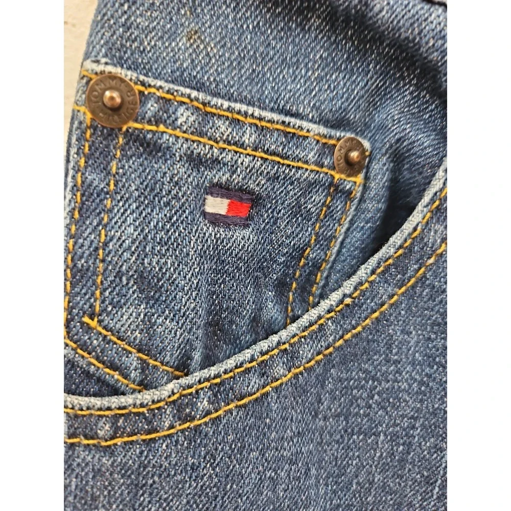 Tommy Hilfiger Distressed Carpenter Jorts Size Jean Shorts Baggy Denim Size 30